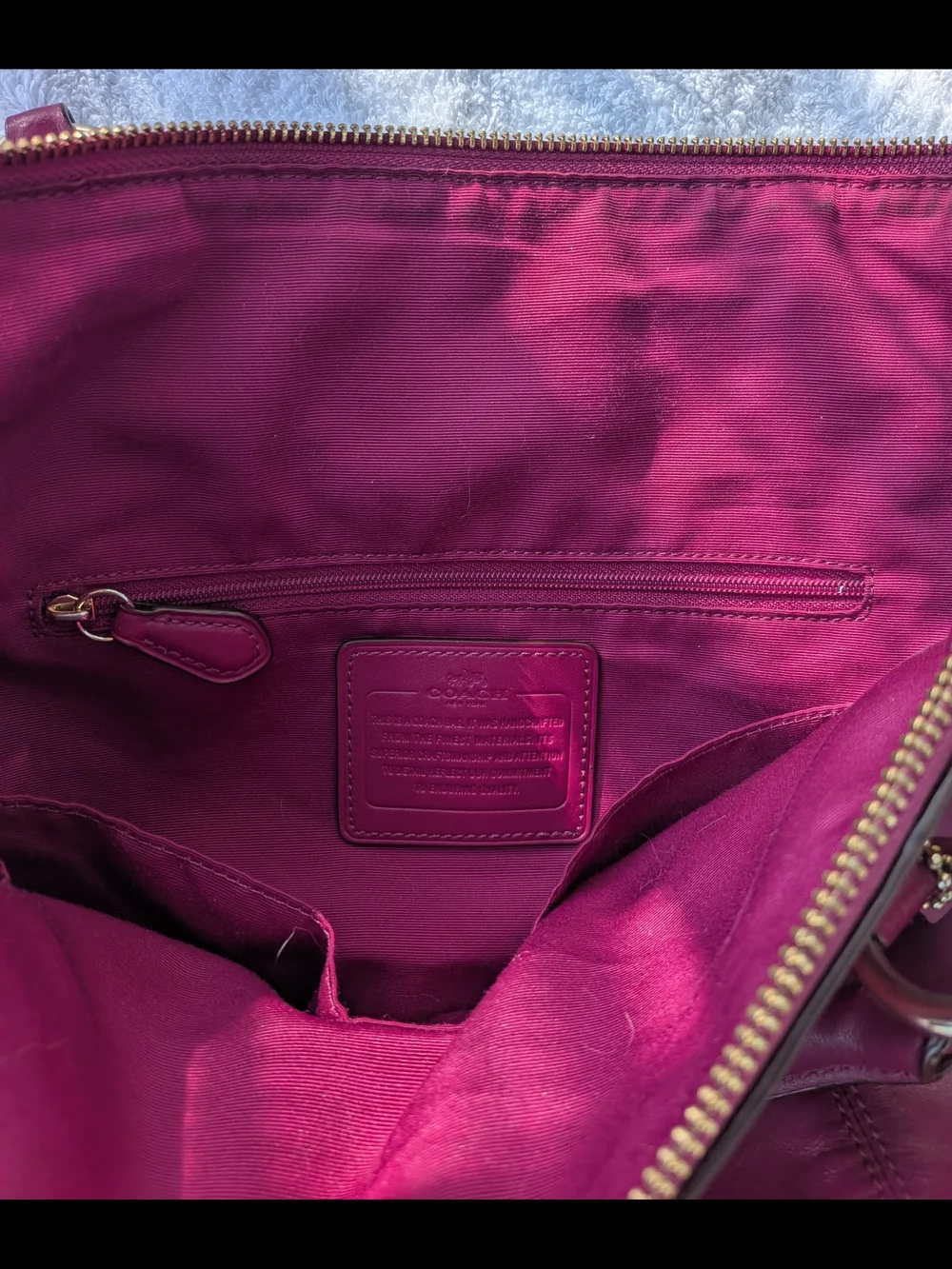 COACH Colette Fuchsia Leather Satchel/Crossbody, Orig MSRP $450.